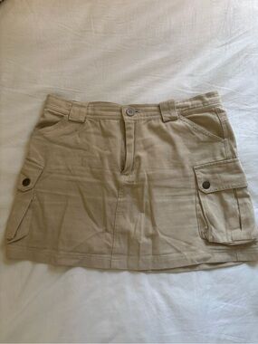 Princess Polly Khaki Cargo Mini Skirt